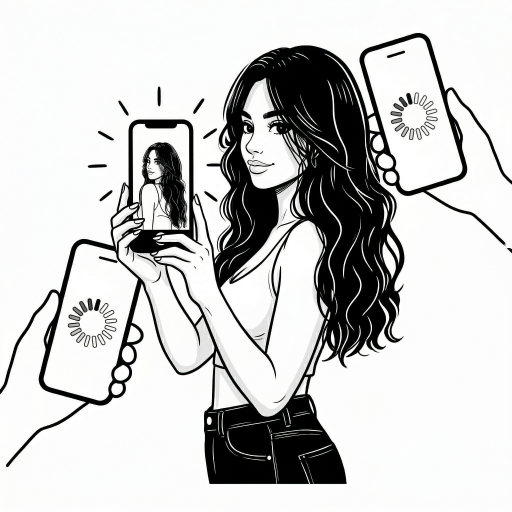 Illustration for inviting other phones to join a SynCam session.